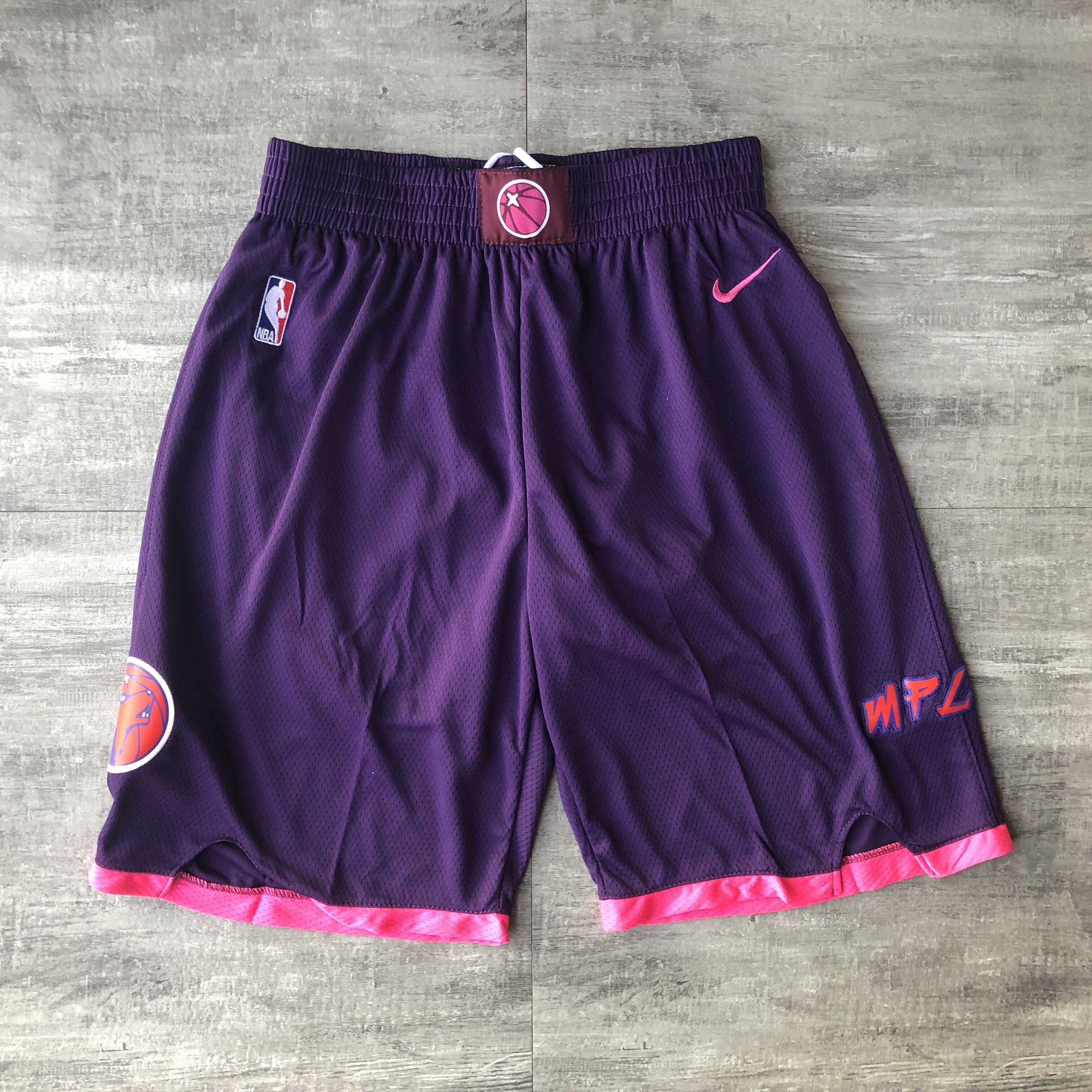 Cheap Men NBA Minnesota Timberwolves Purple Shorts 0416